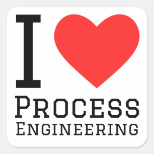 Adesivo Quadrado Eu adoro engenharia de processos