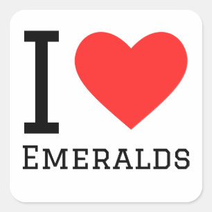 Adesivo Quadrado Eu adoro esmeraldas