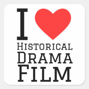 Adesivo Quadrado Eu adoro filme de teatro histórico