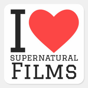 Adesivo Quadrado Eu adoro filmes sobrenaturais