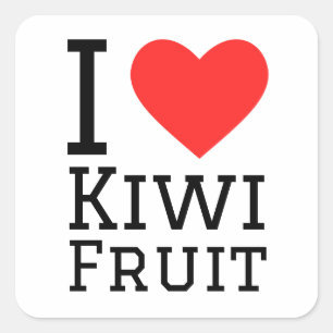 Adesivo Quadrado Eu adoro fruta kiwi