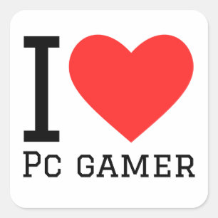 Adesivo Quadrado Eu adoro gamer de pc