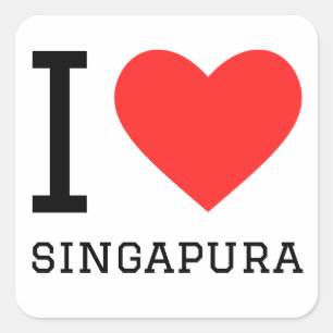 Adesivo Quadrado Eu adoro gato singapura