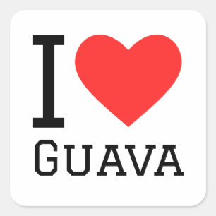 Adesivo Quadrado Eu adoro goiaba