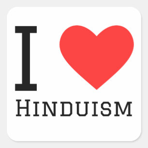 Adesivo Quadrado Eu adoro hinduísmo