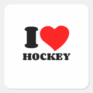 ADESIVO QUADRADO EU ADORO HOCKEY
