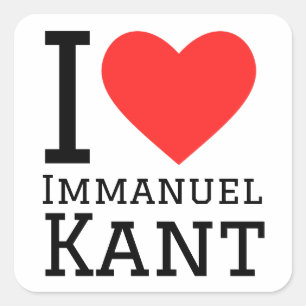 Adesivo Quadrado Eu adoro immanuel kant