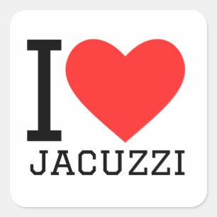 Adesivo Quadrado Eu adoro jacuzzi