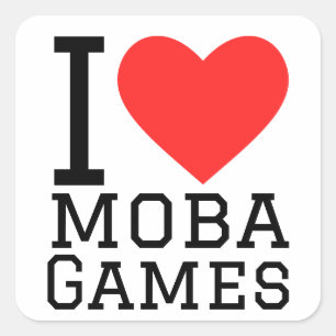Adesivo Quadrado Eu adoro jogos móveis
