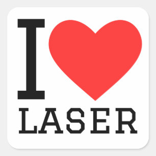Adesivo Quadrado Eu adoro laser
