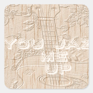 Adesivo Quadrado Eu adoro madeira indo marrom Hakuna Matata