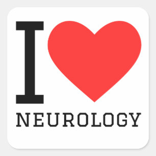 Adesivo Quadrado Eu adoro neurologia