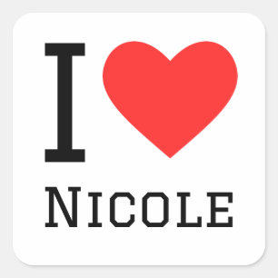 Adesivo Quadrado Eu adoro nicole
