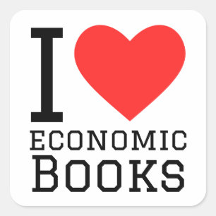 Adesivo Quadrado Eu adoro o livro econômico