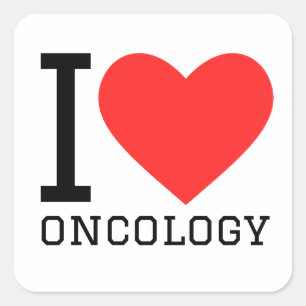 Adesivo Quadrado Eu adoro oncologia
