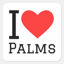 Adesivo Quadrado Eu adoro palmas