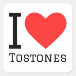 Adesivo Quadrado Eu adoro pedras