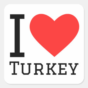 Adesivo Quadrado Eu adoro peru