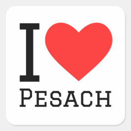 Adesivo Quadrado Eu adoro Pesach