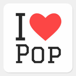 Adesivo Quadrado Eu adoro pop