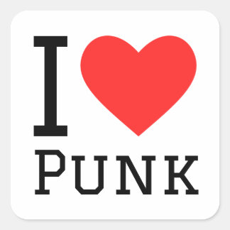 Adesivo Quadrado Eu adoro punk