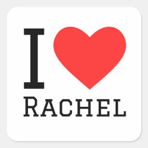 Adesivo Quadrado Eu adoro Rachel