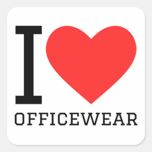 Adesivo Quadrado Eu adoro roupa de escritório