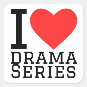 Adesivo Quadrado Eu adoro séries de drama