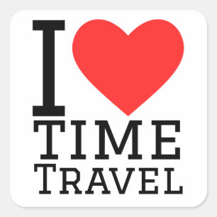 Adesivo Quadrado Eu adoro viagem do tempo