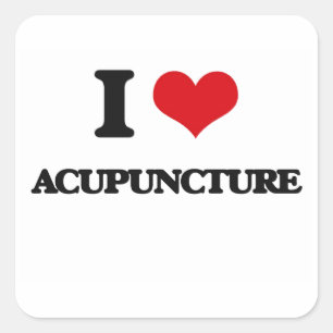 Adesivo Quadrado Eu amo a acupunctura