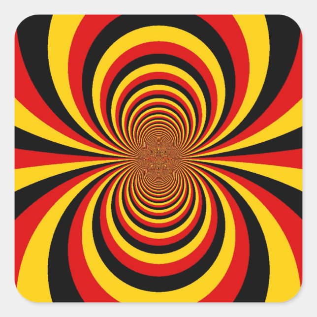 Adesivo Quadrado Eu Amo A Impressão De Arte Da Alemanha Nacional (Frente)