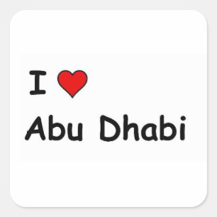 Adesivo Quadrado Eu amo Abu Dhabi