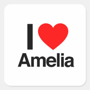 Adesivo Quadrado eu amo amelia