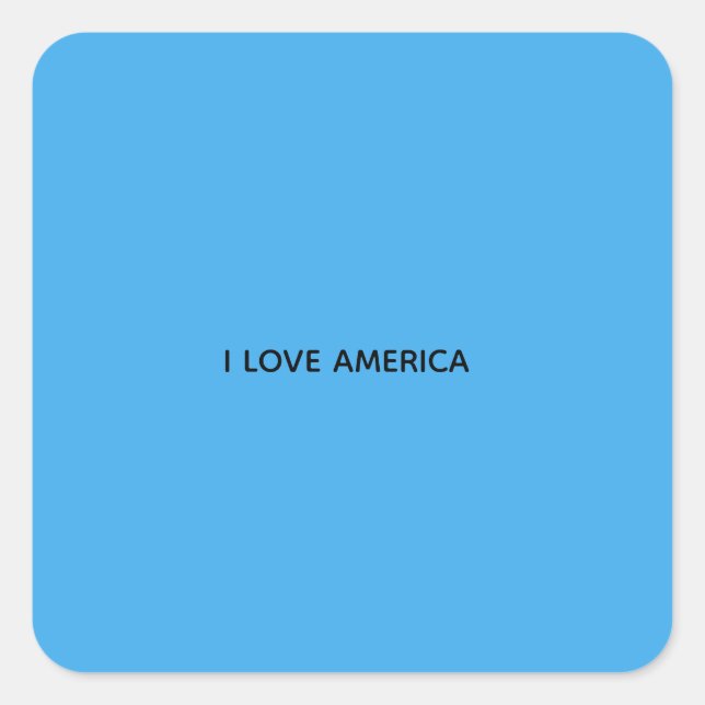 ADESIVO QUADRADO EU AMO AMÉRICA (Frente)