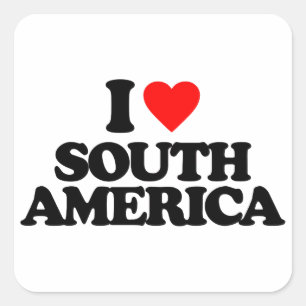 ADESIVO QUADRADO EU AMO ÁMÉRICA DO SUL