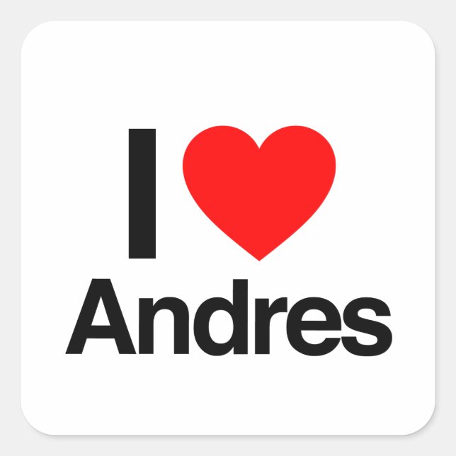 Adesivo Quadrado eu amo andres (Frente)