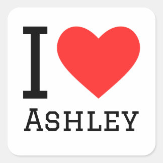 Adesivo Quadrado Eu amo ashley