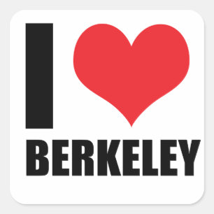 Adesivo Quadrado Eu amo Berkeley