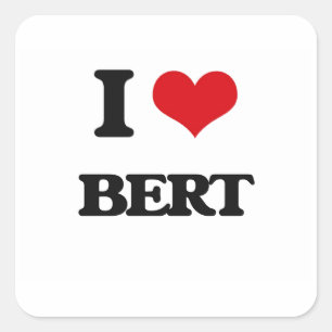 Adesivo Quadrado Eu Amo Bert