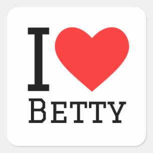 Adesivo Quadrado Eu amo Betty