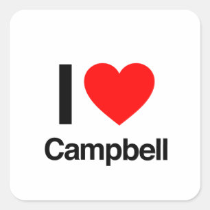 Adesivo Quadrado eu amo campbell