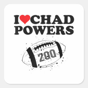 Adesivo Quadrado Eu amo Chad Powers 200 Futebol Americano Infiltrad