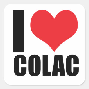 Adesivo Quadrado Eu amo Colac