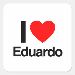 Adesivo Quadrado eu amo eduardo