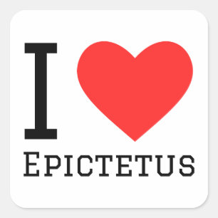 Adesivo Quadrado Eu amo Epictetus