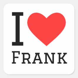 Adesivo Quadrado Eu amo Frank