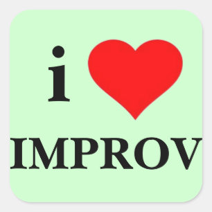 Adesivo Quadrado Eu amo Improv