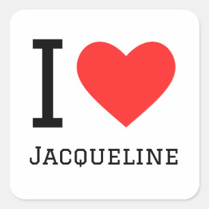 Adesivo Quadrado Eu amo Jacqueline