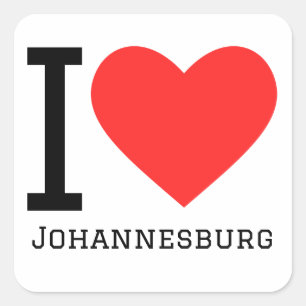 Adesivo Quadrado Eu amo Joanesburgo