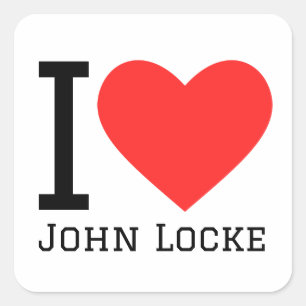 Adesivo Quadrado Eu amo John Locke